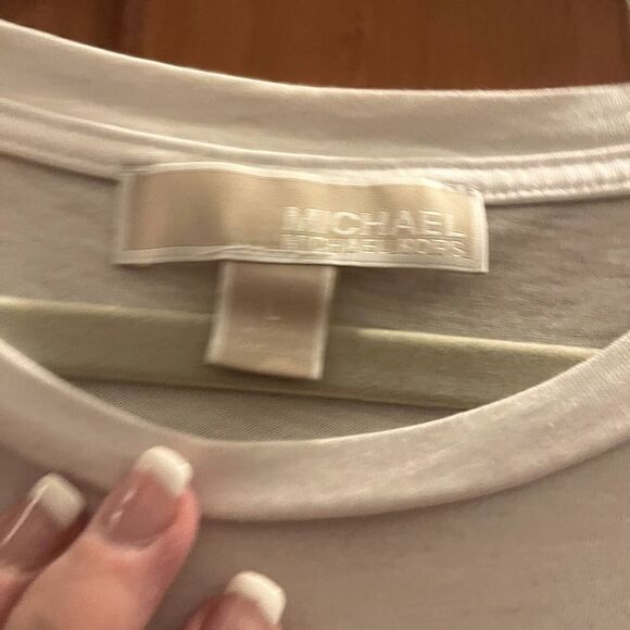 Michael Kors flutter sleeve top, white, women’s large - Picture 7 of 8